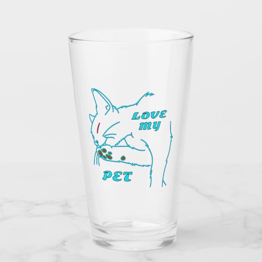 HOUD VAN MIJN KUTE AQUA-PET CAT GLAS (Voorkant)