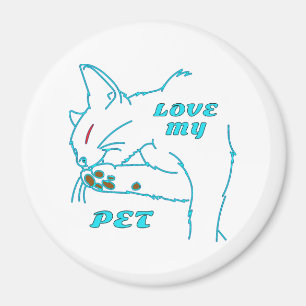 HOUD VAN MIJN KUTE AQUA-PET CAT MAGNEET
