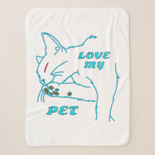 HOUD VAN MIJN KUTE AQUA-PET CAT SHERPA DEKEN