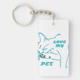 HOUD VAN MIJN KUTE AQUA-PET CAT SLEUTELHANGER
