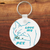 HOUD VAN MIJN KUTE AQUA-PET CAT SLEUTELHANGER (Voorkant)