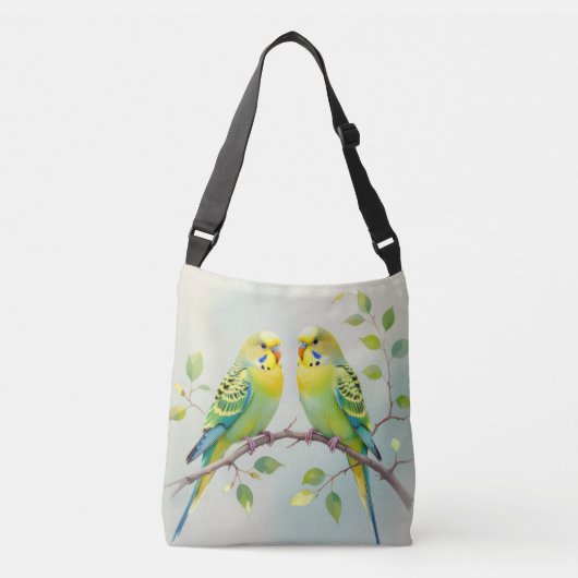 Houd van mijn parkieten crossbody tas (Voorkant)