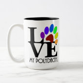 HOUD VAN Mijn polydactyl-15oz Tweekleurige Koffiemok (Links)