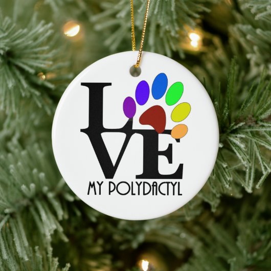 HOUD VAN Mijn polydactyl Keramisch Ornament (Boom)