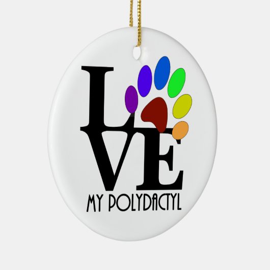 HOUD VAN Mijn polydactyl Keramisch Ornament (Rechts)