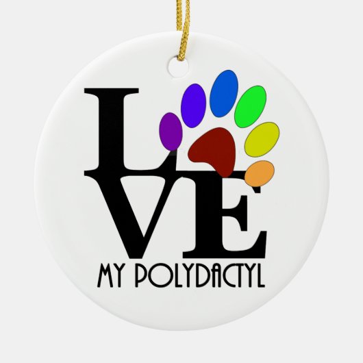 HOUD VAN Mijn polydactyl Keramisch Ornament (Voorkant)