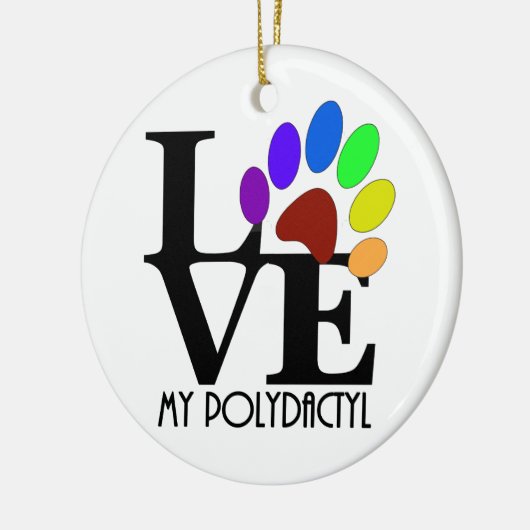 HOUD VAN Mijn polydactyl Keramisch Ornament (Links)