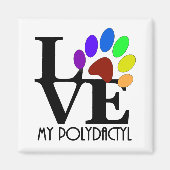 HOUD VAN Mijn polydactyl Magneet (Voorkant)