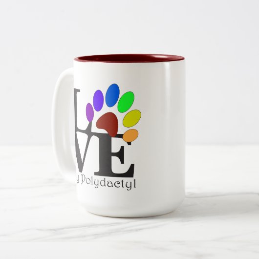 HOUD VAN Mijn Polydactyl Mok van 15 oz (Voorkant links)