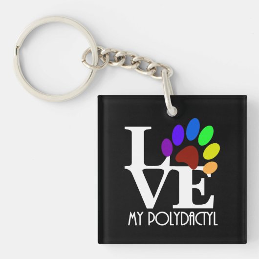HOUD VAN Mijn polydactyl Sleutelhanger (Voorkant)