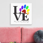 HOUD VAN mijn polydacylkat Canvas Afdruk (Insitu (Woonkamer))