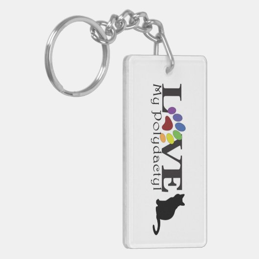 HOUD VAN Mijn Sleutelhanger met polydactylkat (Voorkant Links)