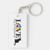 HOUD VAN Mijn Sleutelhanger met polydactylkat (achterkant)