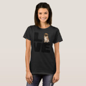 Houd van mijn Tibetaanse Spaniel hond T-shirt (Voorkant volledig)