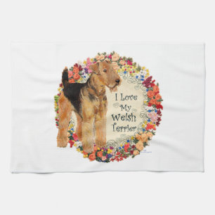 Houd van mijn Welsh Terrier Theedoek