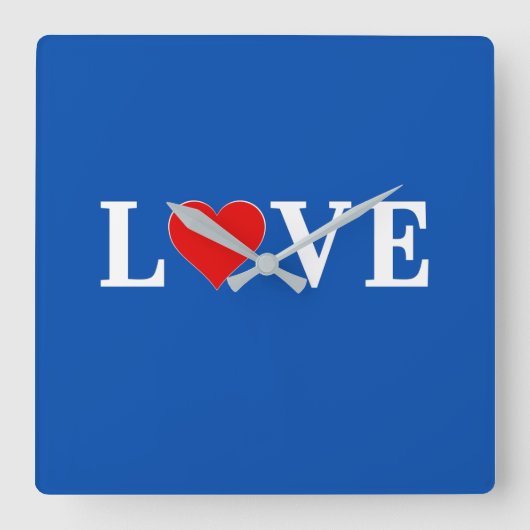 HOUD VAN moderne chic Vierkante Klok (Voorkant)