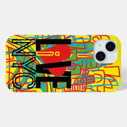 Houd van NYC Live in NYC iPhone Case (Achterkant (horizontaal))