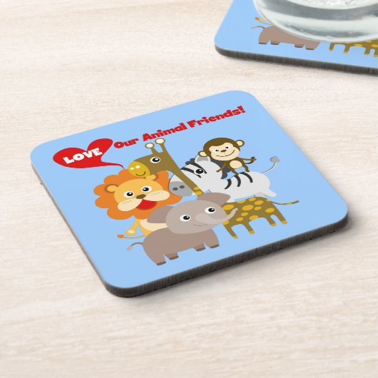 Houd van Onze Dierlijke Vrienden Bier Onderzetter (Linkerzijde)