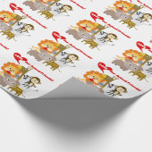 Houd van Onze Dierlijke Vrienden Cadeaupapier (Hoek)