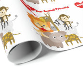 Houd van Onze Dierlijke Vrienden Cadeaupapier (Rol Hoek)