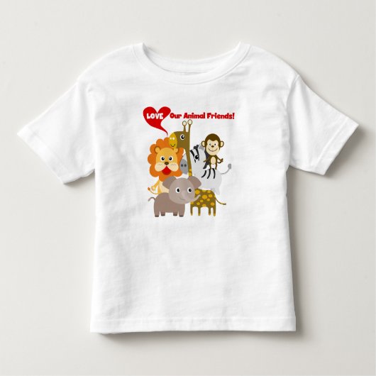 Houd van Onze Dierlijke Vrienden Kinder Shirts (Voorkant)