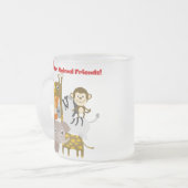 Houd van Onze Dierlijke Vrienden Matglas Koffiemok (Voorkant links)