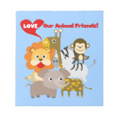 Houd van Onze Dierlijke Vrienden Notitieblok (Voorkant)