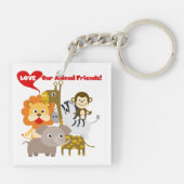 Houd van Onze Dierlijke Vrienden Sleutelhanger (Achterkant)
