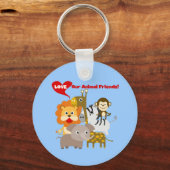 Houd van Onze Dierlijke Vrienden Sleutelhanger (Voorkant)