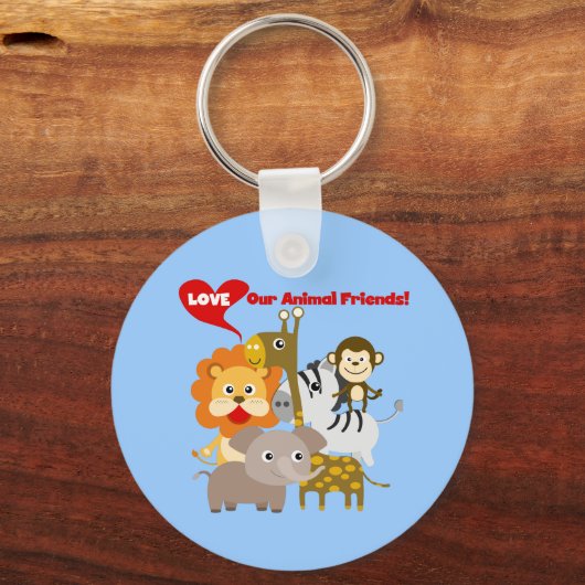 Houd van Onze Dierlijke Vrienden Sleutelhanger (Voorkant)