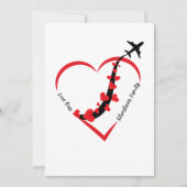 Houd van onze Silverliner Family Airplane Hearts S Feestdagenkaart (Voorkant)
