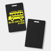 houd van schoolbuschauffeur coolste buschauffeur badge (Voor- en achterkant)