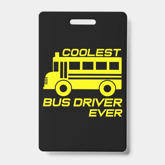 houd van schoolbuschauffeur coolste buschauffeur badge (Voorzijde)