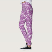 Houd van tekst Paarse Leggings of kies kleuren (Links)