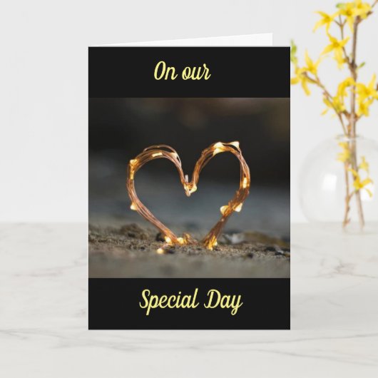 HOUD VAN "U" OP "ONS JUBILEUM" KAART (Gele Bloem)