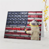 Houd van USA graffiti muurkunst. Kaart (Gele Bloem)