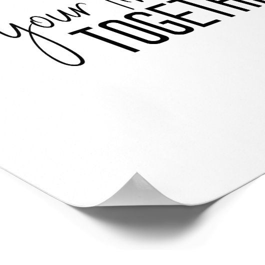 Houd van uw tijd samen het schrijven van modern Ma Poster (Hoek)