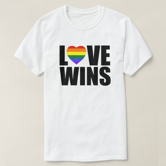 HOUD VAN WINS! #LOVEWINS CELEBRATE MARRIAGE EQUALI T-SHIRT (Design voorkant)