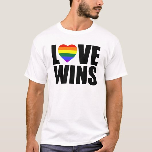 HOUD VAN WINS! #LOVEWINS CELEBRATE MARRIAGE EQUALI T-SHIRT (Voorkant)