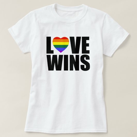 HOUD VAN WINS! #LOVEWINS CELEBRATE MARRIAGE EQUALI T-SHIRT (Design voorkant)