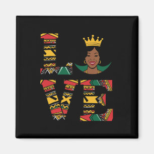 Houd van Zwarte Geschiedenis Maand Sterke Afro-Ame Magneet