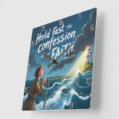 Houd vast aan de belijdenis van ons geloof (Hebree Vierkante Klok (Hoek)