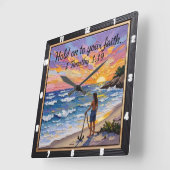 Houd vast aan je geloof 1 Timoteüs 1:19 Vierkante Klok (Hoek)