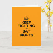 HOUD VECHTEND VOOR VROLIJKE RECHTEN - Halloween - Kaart (Gele Bloem)