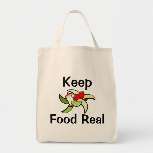 Houd voedsel echt tote bag (Voorkant)