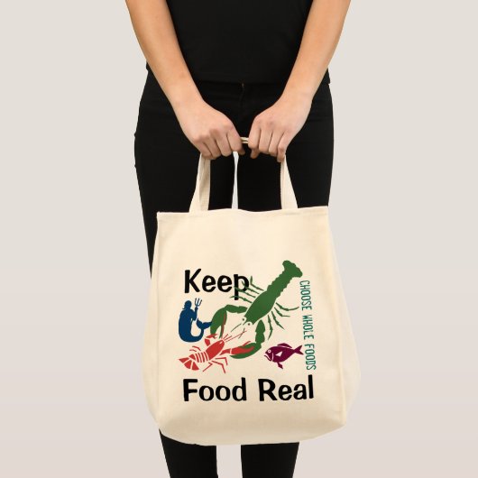 Houd voedsel echt tote bag (Voorkant (product))