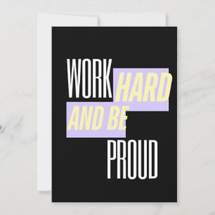 Houd vol en wees trots, Inspirerend, Motivatie  Kaart