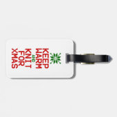 Houd Warm en Knit voor Kerstmis Bagagelabel (Achterkant horizontaal)