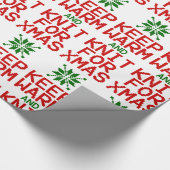 Houd Warm en Knit voor Kerstmis Cadeaupapier (Hoek)