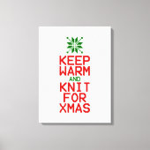 Houd Warm en Knit voor Kerstmis Canvas Afdruk (Voorkant)